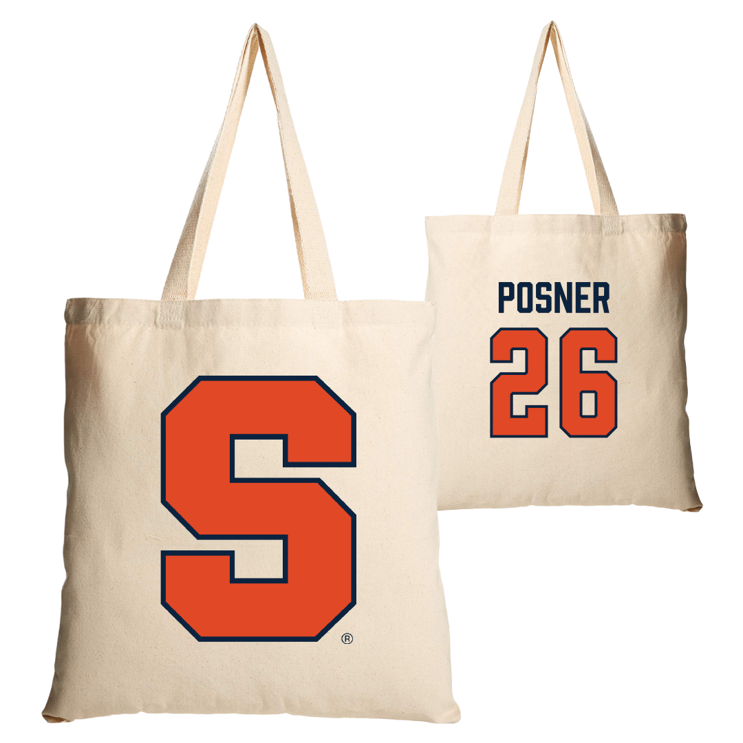 Syracuse University Softball Tan Canvas Tote Bag - #26 Taylor Posner