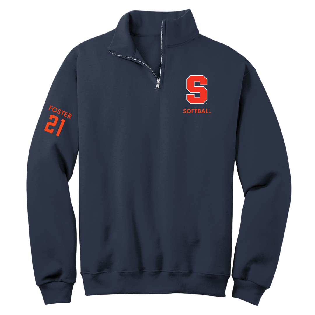 Syracuse University Softball Navy Quarter-Zip - #21 Makenzie Foster