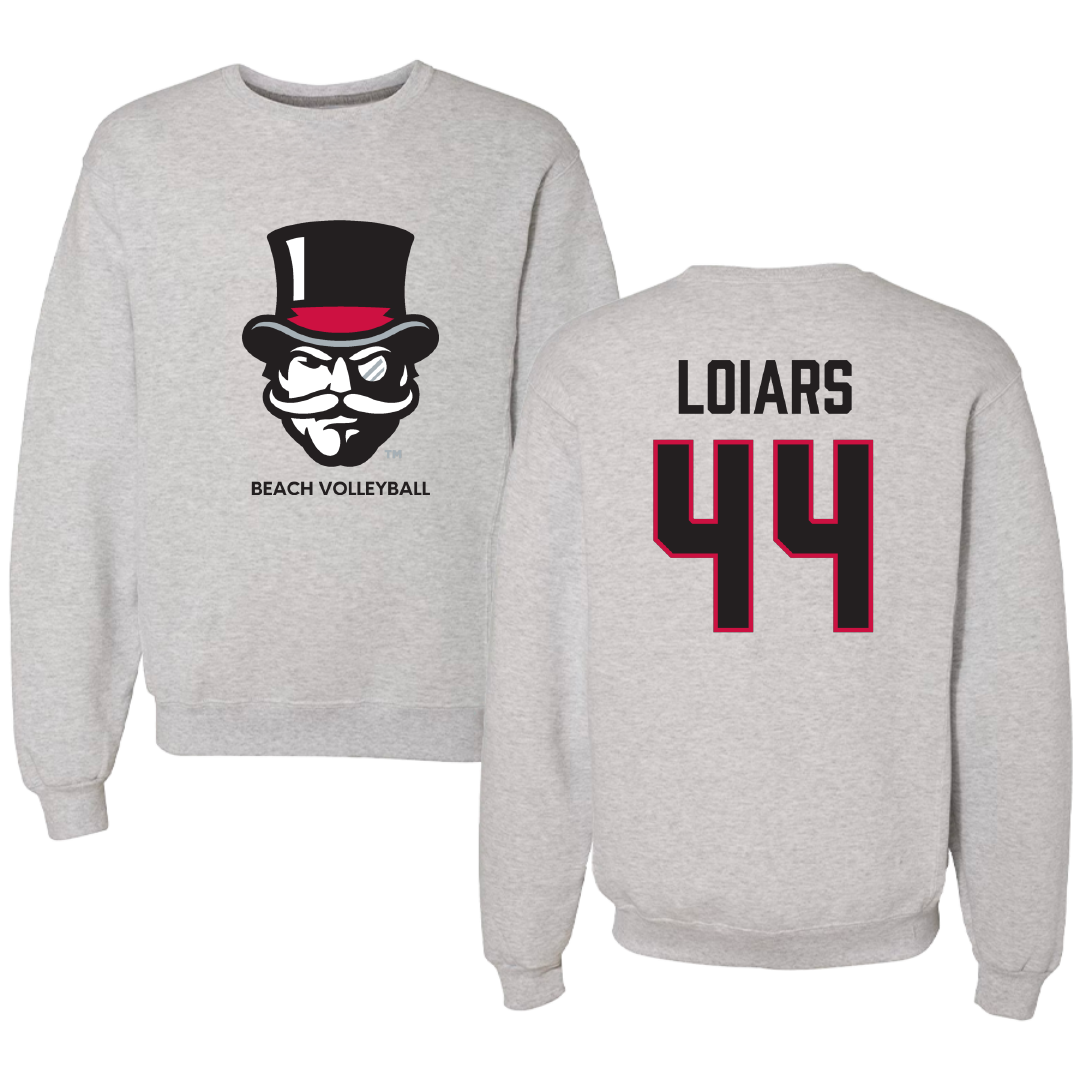 Austin Peay State University Beach Volleyball Light Gray Crewneck - #44 Emma Loiars