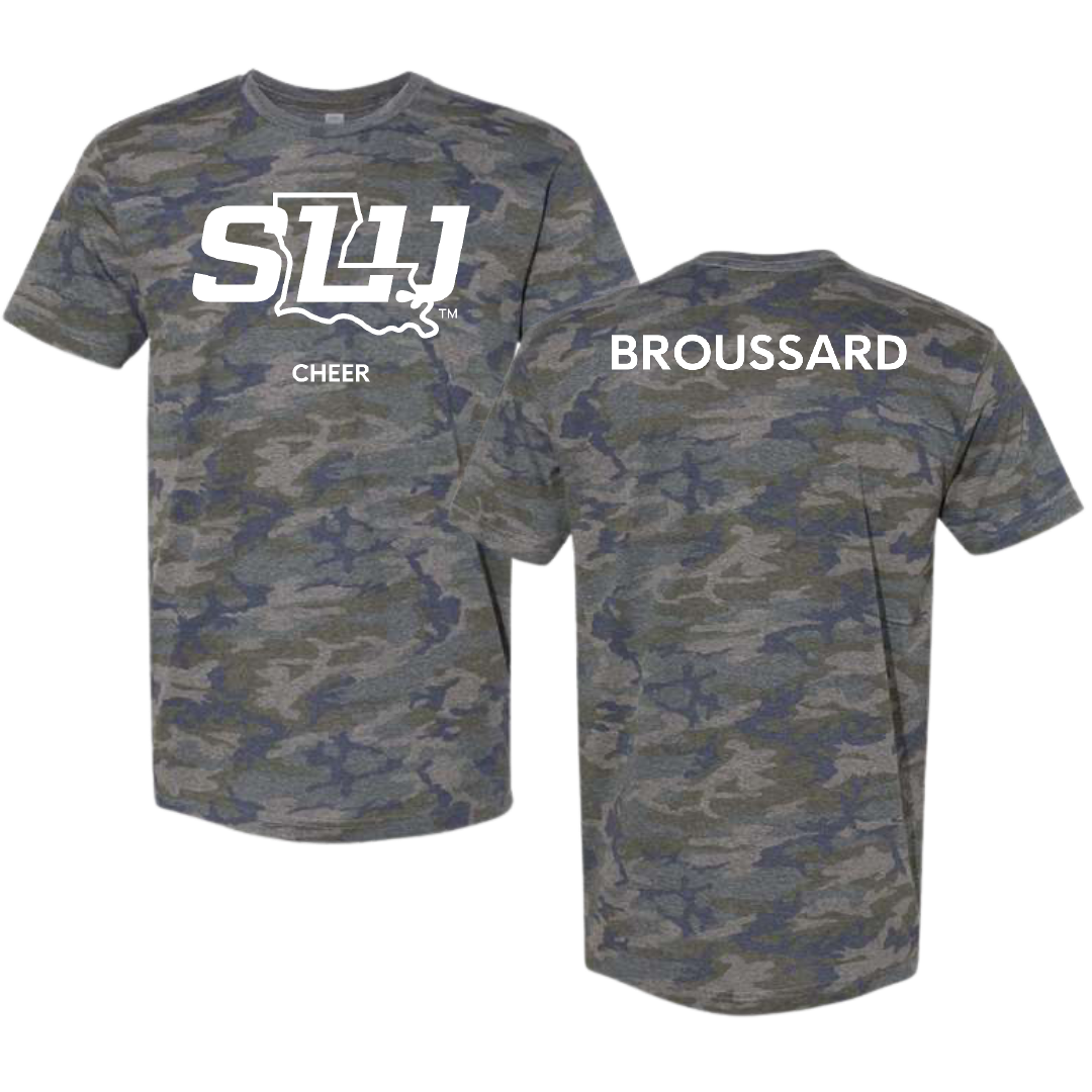 Southeastern Louisiana University Cheer Vintage Camo Tee - Brilee Broussard
