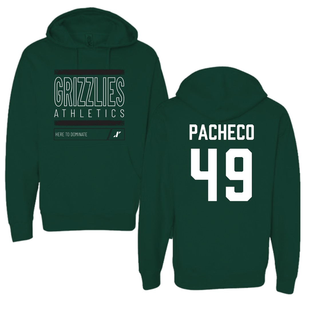 Adams State University Football Forest Green Dominate Hoodie - #49 Quinton Pacheco