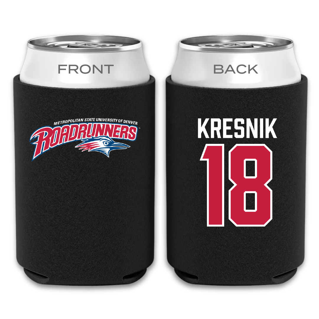 Metropolitan State University of Denver Soccer Black Can Cooler - #18 Joseph Kresnik