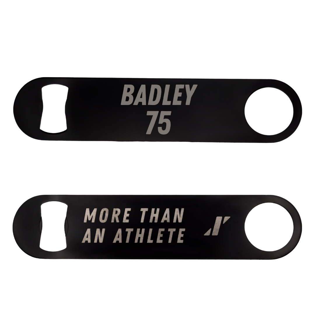 Northeastern State University Football Black Bottle Opener - #75 Cayson Badley