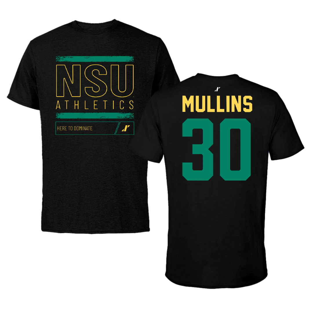 Norfolk State University Basketball Black Dominate Performance Tee - #30 Paris Mullins