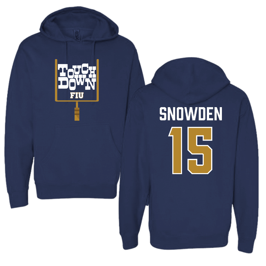 Florida International University Football Navy Touchdown Hoodie - #15 TJ Snowden