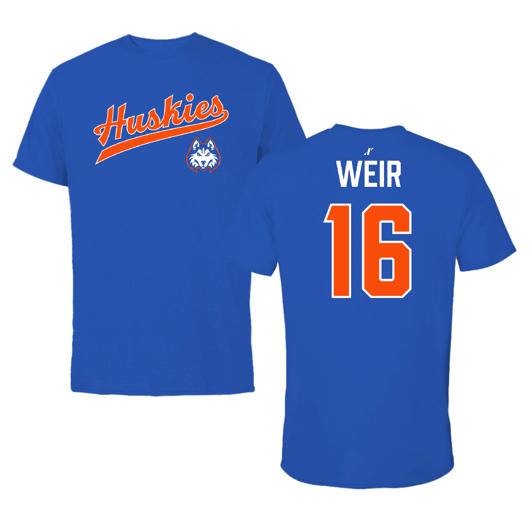 Houston Christian University Football Blue General Tee - #16 Jake Weir