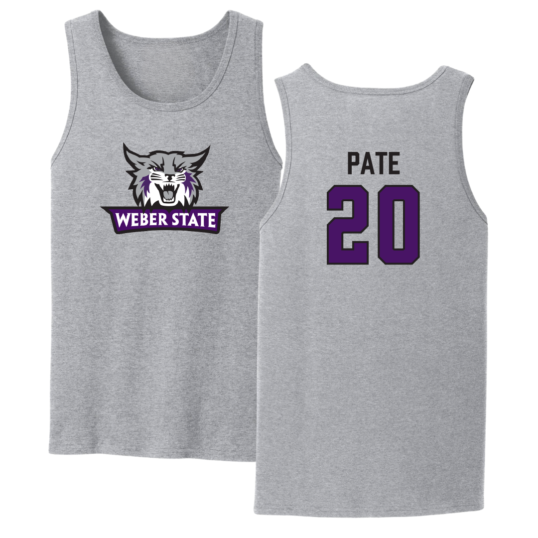 Weber State University Football Sport Gray Tank Top - #20 Montae Pate
