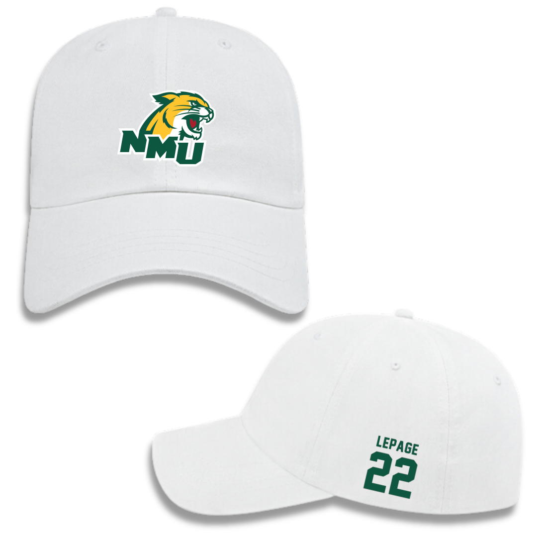 Northern Michigan University Basketball (M) White Hat - #22 Cooper LePage