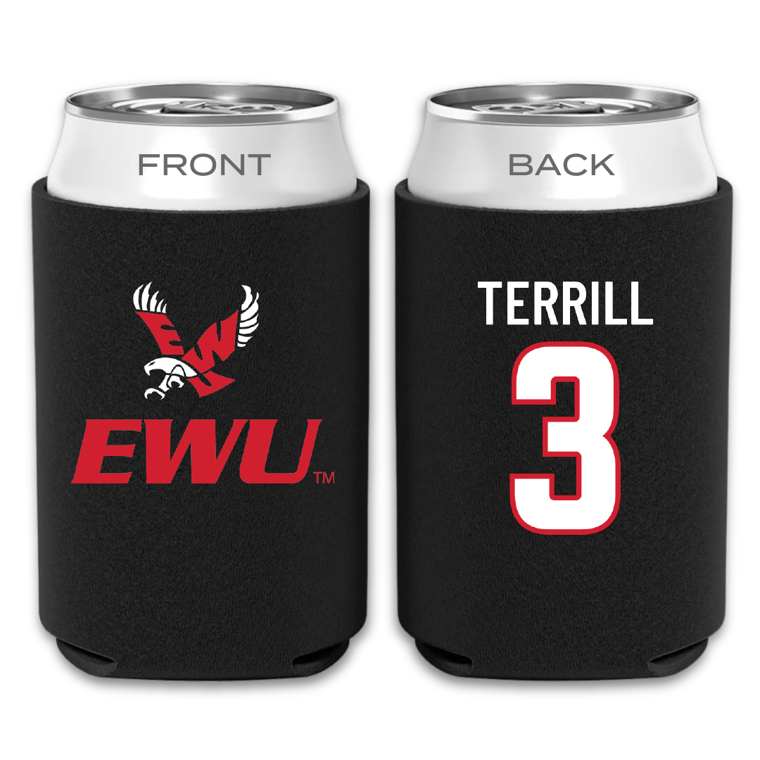 Eastern Washington University Soccer Black Can Cooler - #3 Grace Terrill