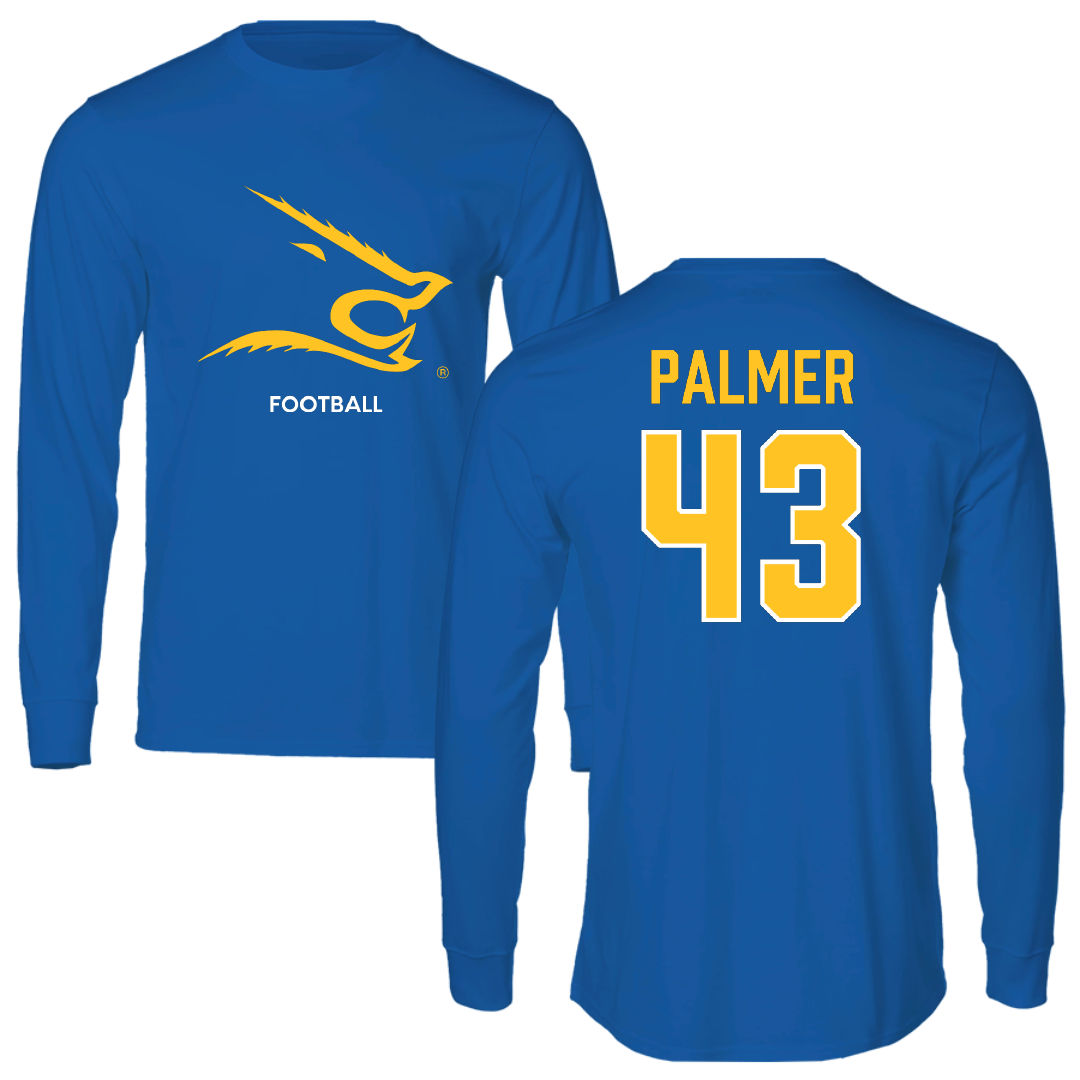 Texas A&M University-Kingsville Football Blue Long Sleeve - #43 Tyler Palmer