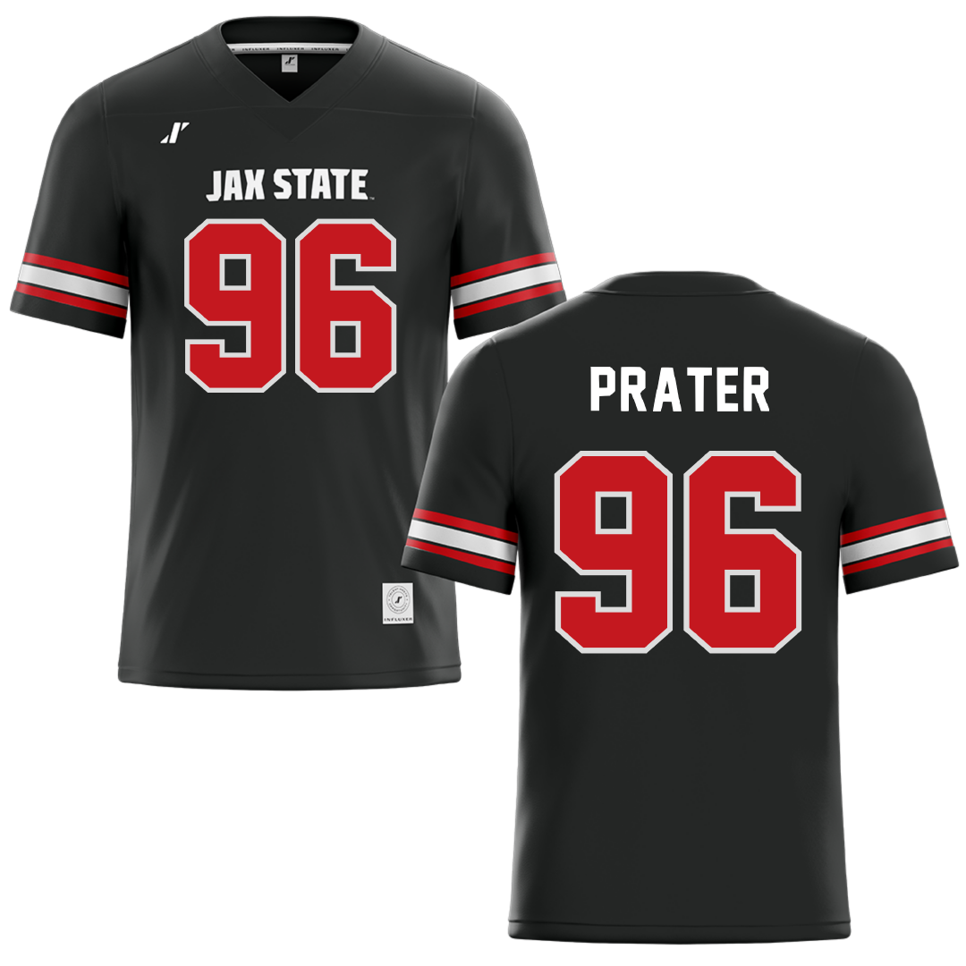 Jacksonville State University Black Football Jersey - #96 Darrell Prater