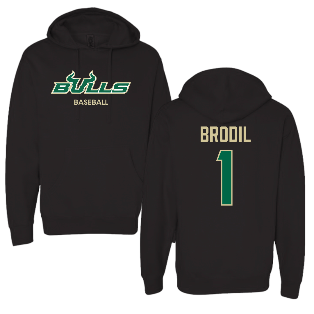 University of South Florida Baseball Black Hoodie - #1 Marcus Brodil