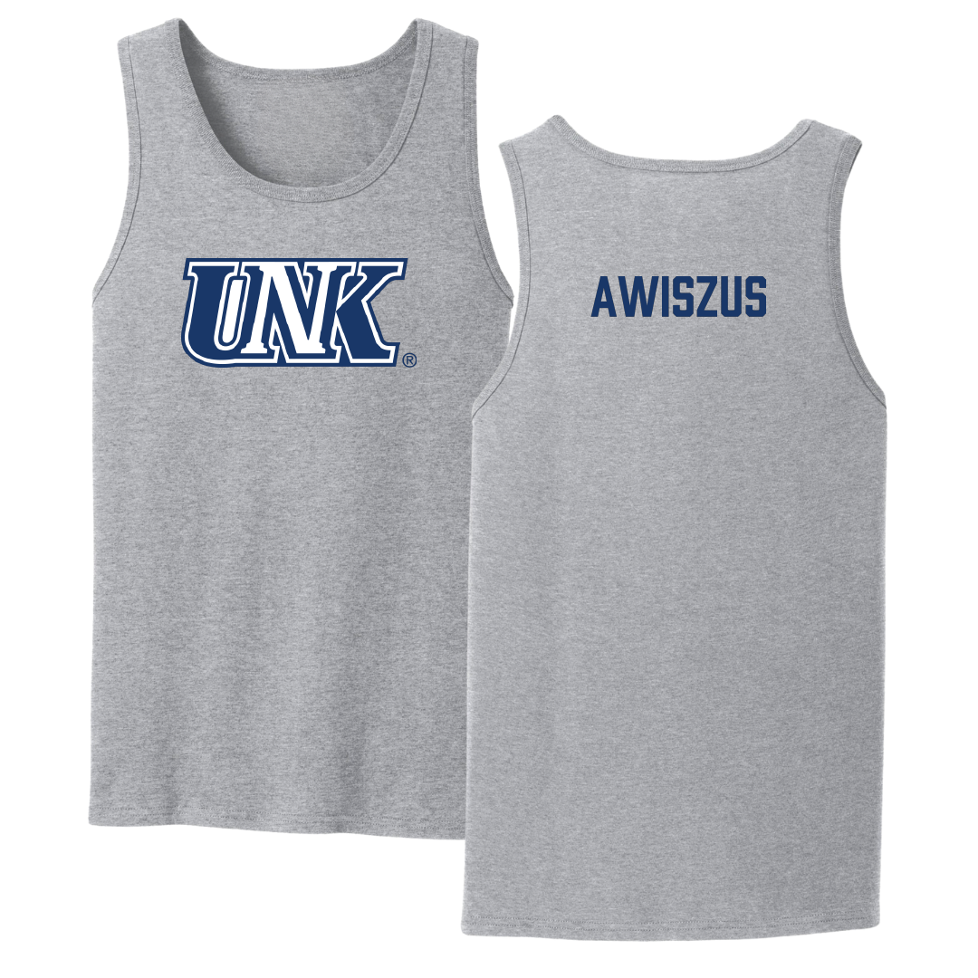 University of Nebraska at Kearney Wrestling Sport Gray Tank Top - Jacob Awiszus