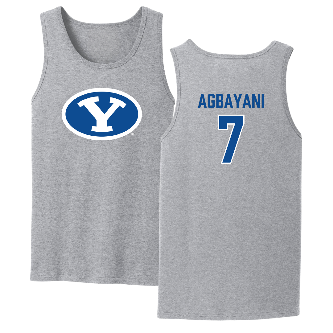 Brigham Young University Softball Sport Gray Tank Top - #7 Aleia Agbayani