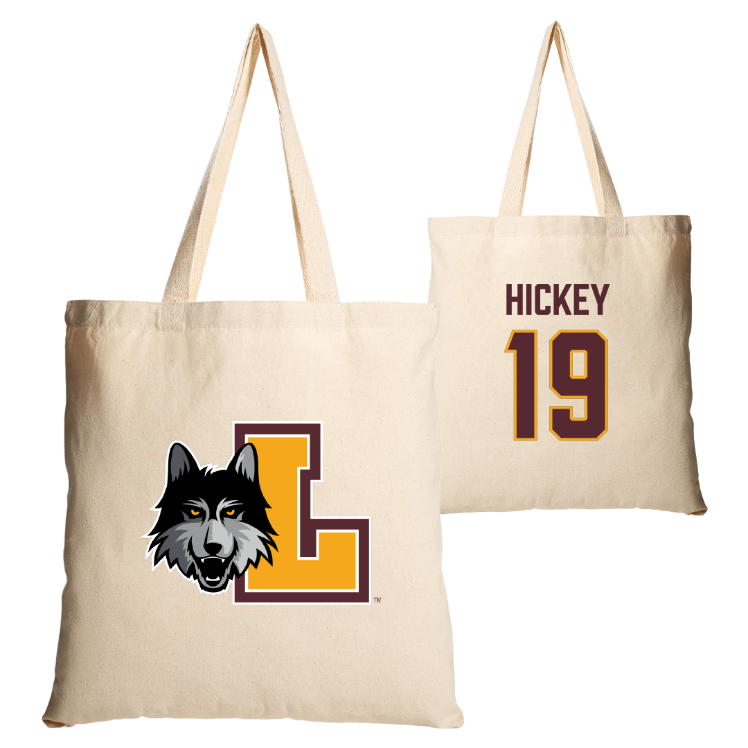 Loyola University-Chicago Softball Tan Canvas Tote Bag - #19 Maddy Hickey