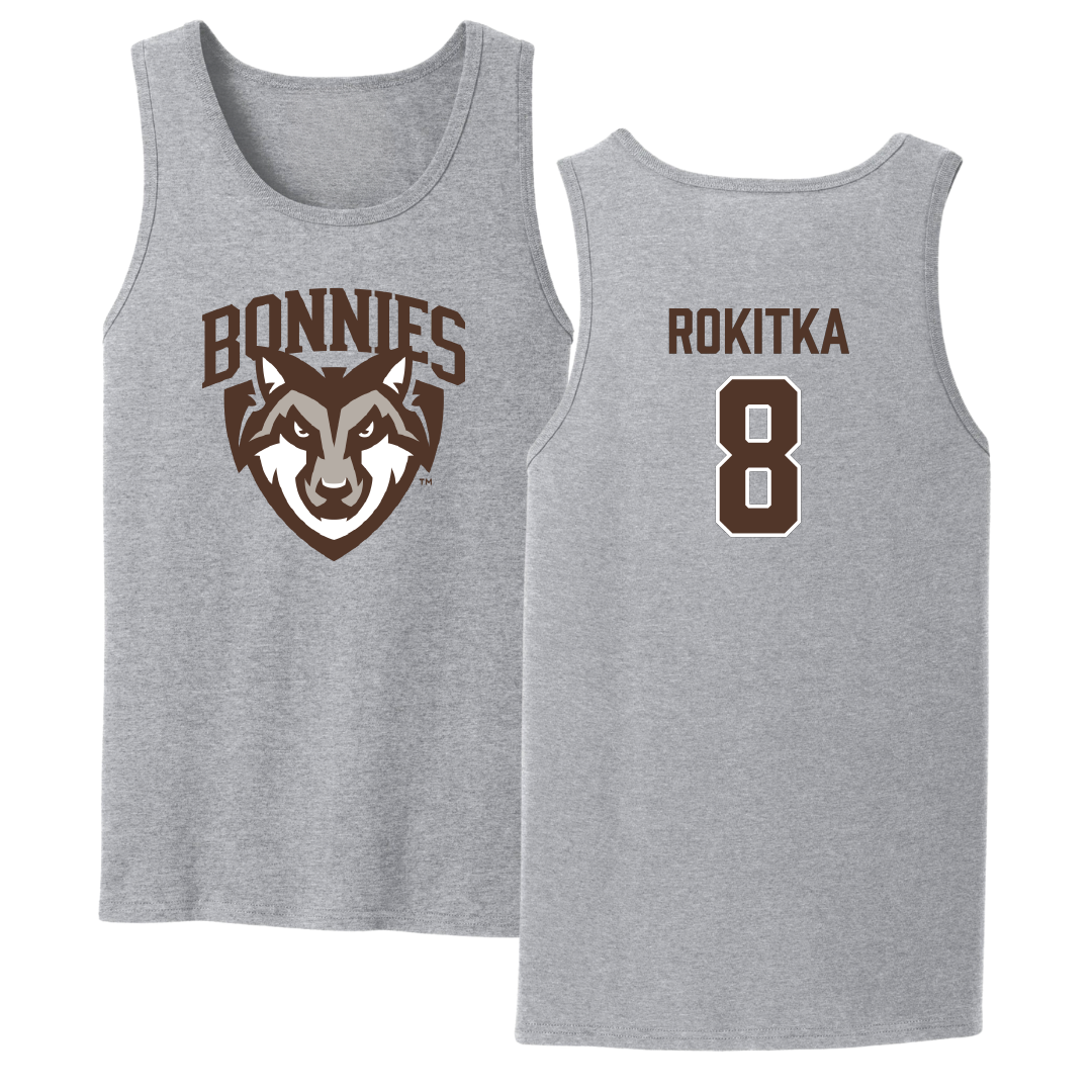 St. Bonaventure University Lacrosse Sport Gray Tank Top - #8 Katelyn Rokitka