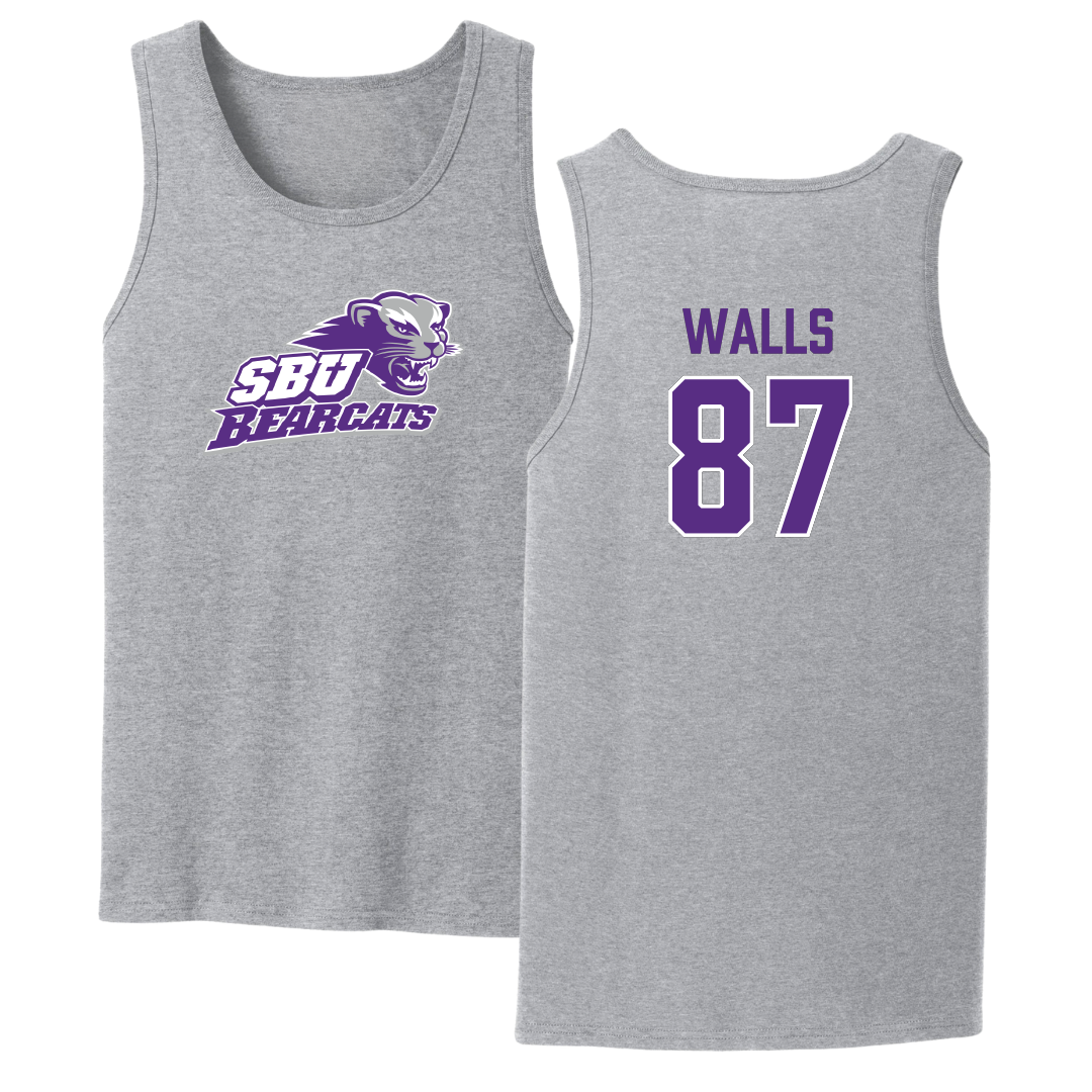 Southwest Baptist University Football Sport Gray Tank Top - #87 Gabriel Walls