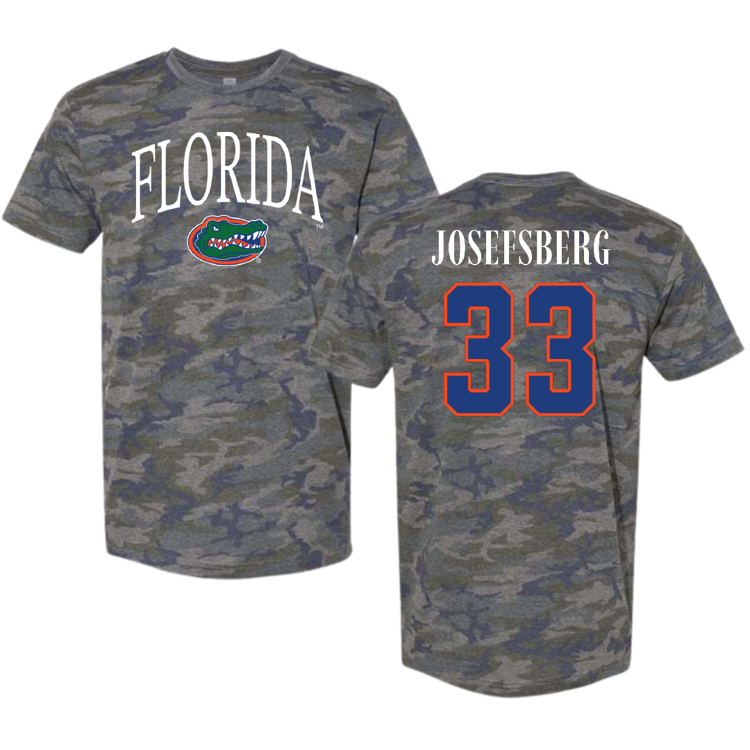 University of Florida Basketball Vintage Camo Tee - #33 Cooper Josefsberg