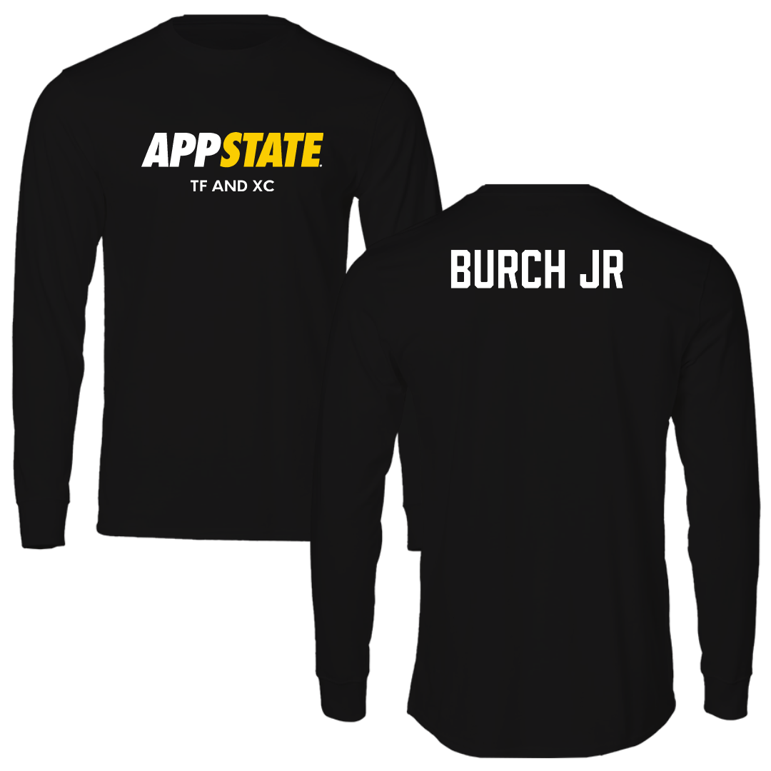 Appalachian State University TF and XC Black Block Long Sleeve - Jeremiah Burch Jr