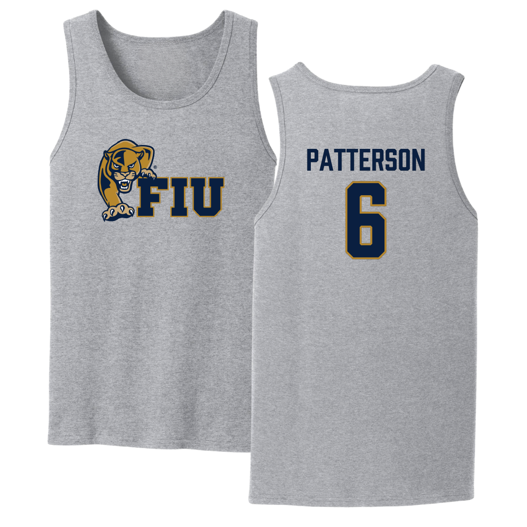 Florida International University Football Sport Gray Tank Top - #6 Antonio Patterson
