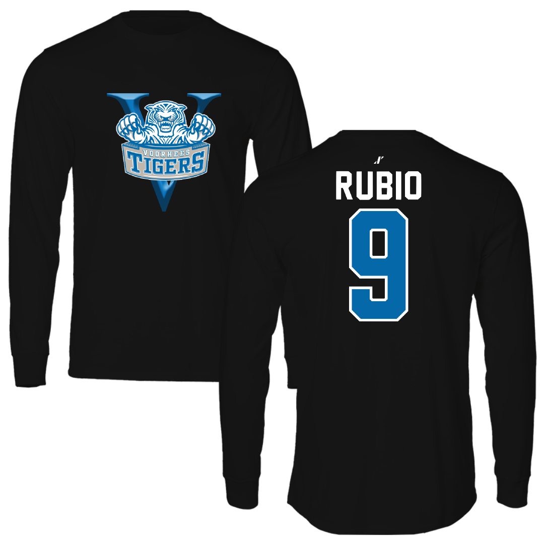 Voorhees University Baseball Black Performance Long Sleeve - #9 Miguel Rubio