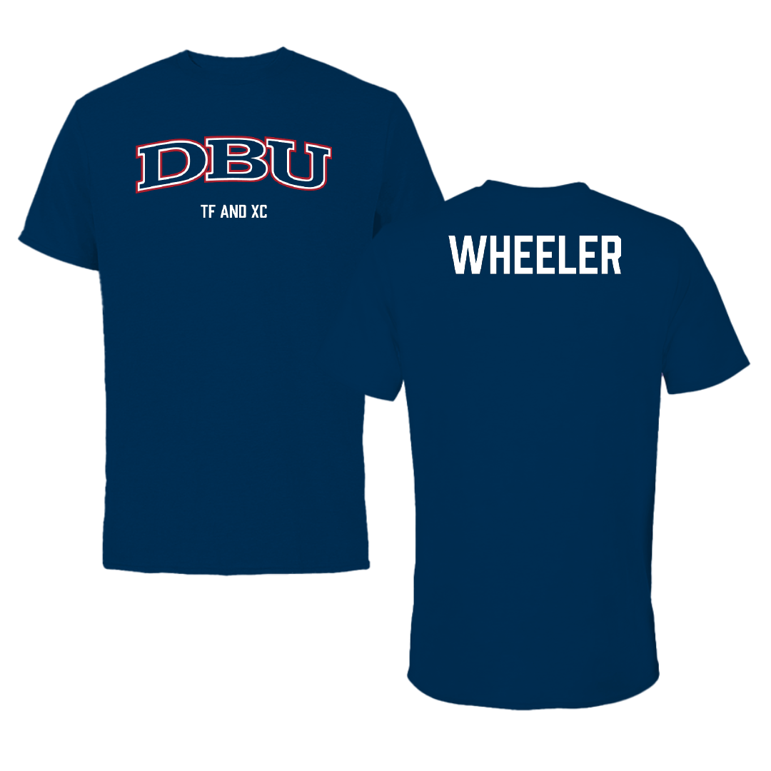 Dallas Baptist University TF and XC Navy Performance Tee - Cierra Wheeler