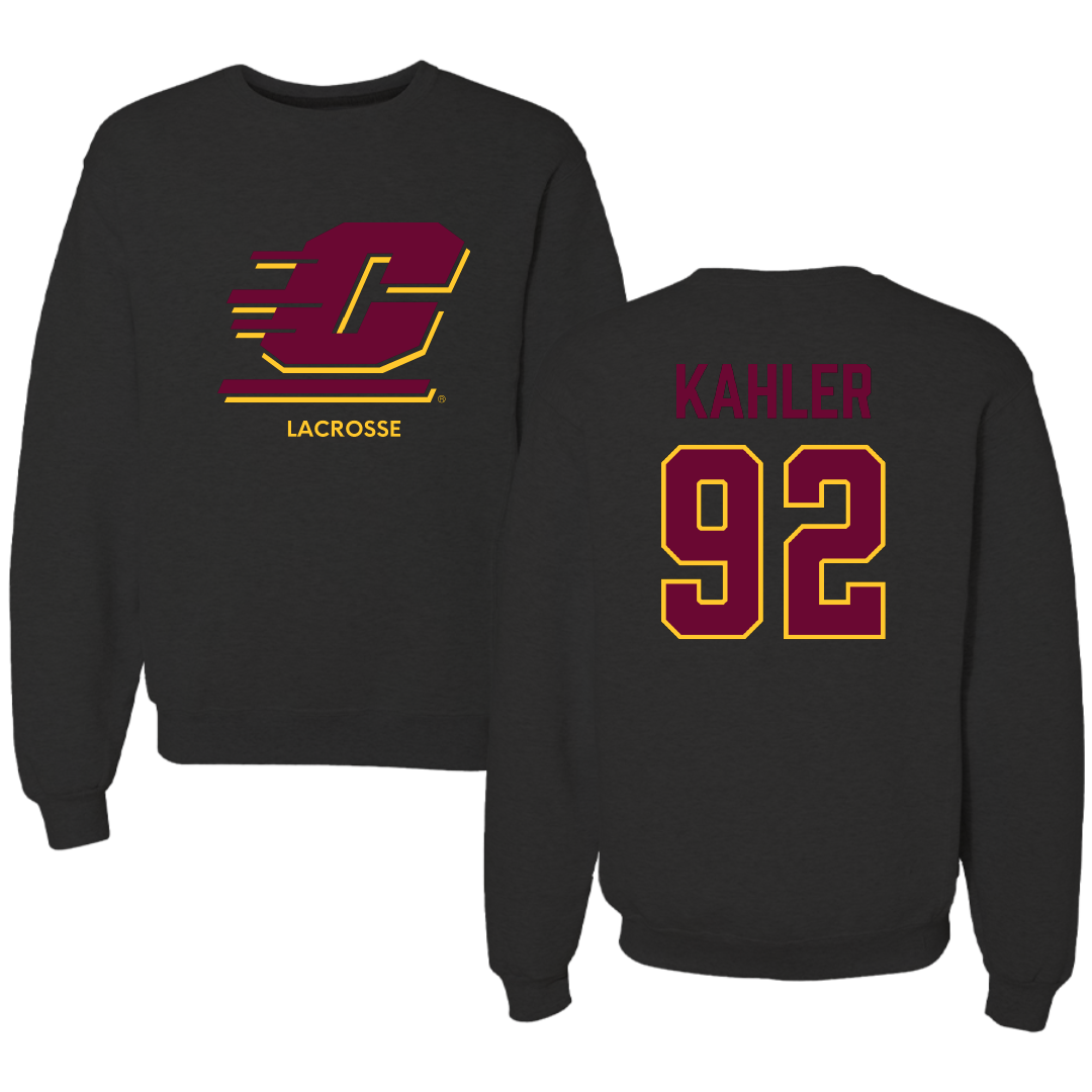 Central Michigan University Lacrosse (W) Black Crewneck - #92 Leila Kahler