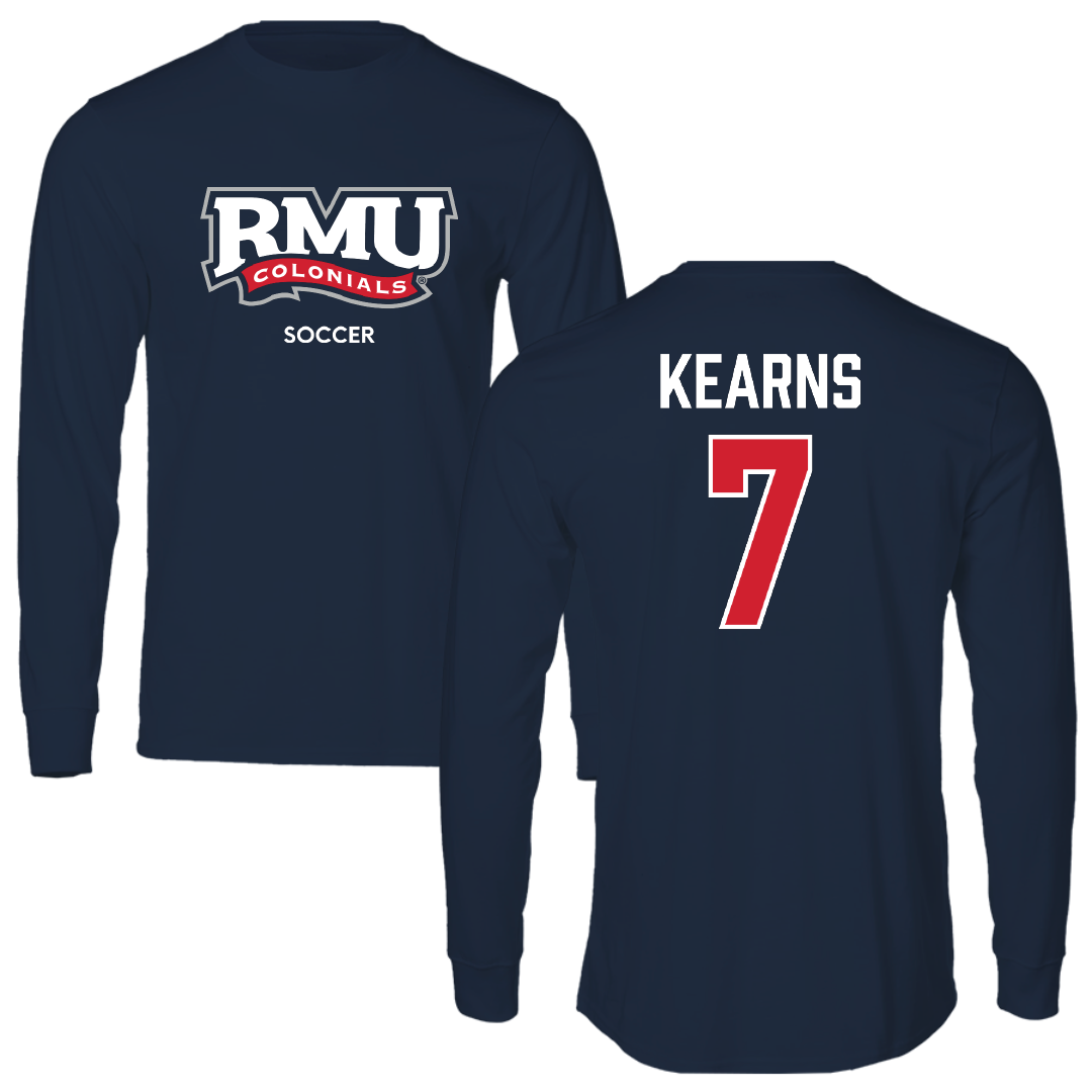 Robert Morris University Soccer (W) Navy RMU Performance Long Sleeve - #7 Malia Kearns