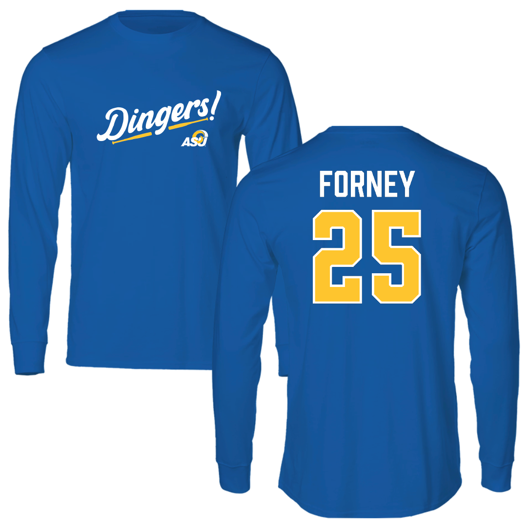 Angelo State University Softball Blue Dingers Performance Long Sleeve - #25 Kylie Forney
