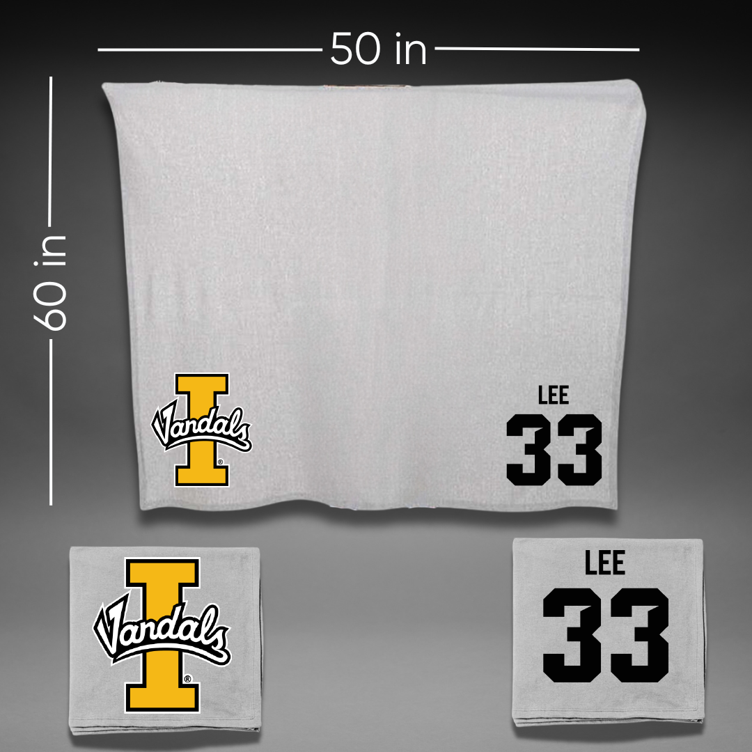 University of Idaho Football Gray Vandals Blanket - #33 Julian Lee
