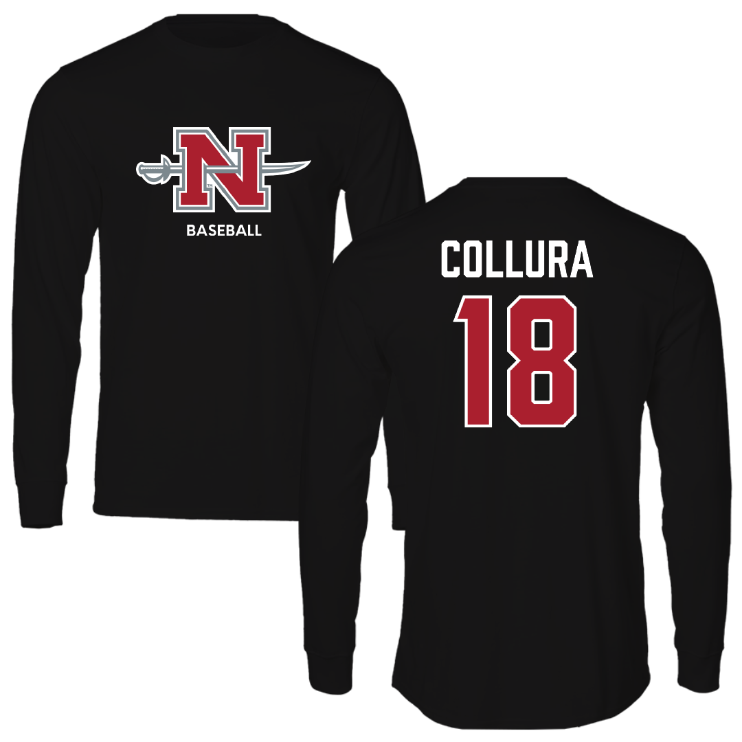 Nicholls State University Baseball Black Mascot Long Sleeve - #18 Jaden Collura