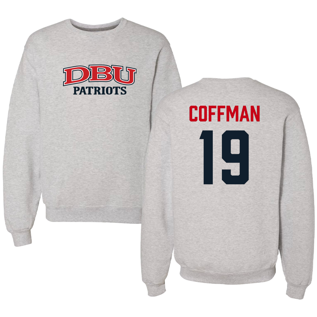 Dallas Baptist University Soccer Gray Crewneck - #19 Kylar Coffman