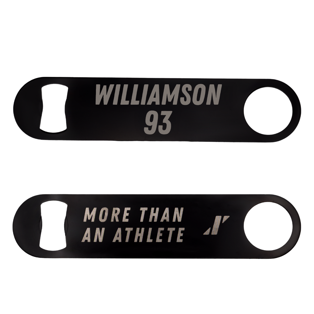 Eastern Washington University Football Black Bottle Opener - #93 Ethan Williamson