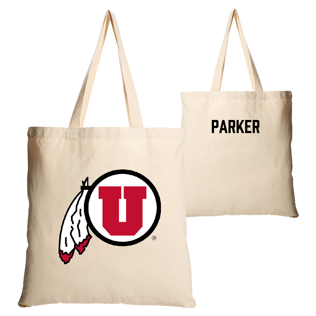 University of Utah Swimming & Diving Tan Canvas Tote Bag - Colin Parker