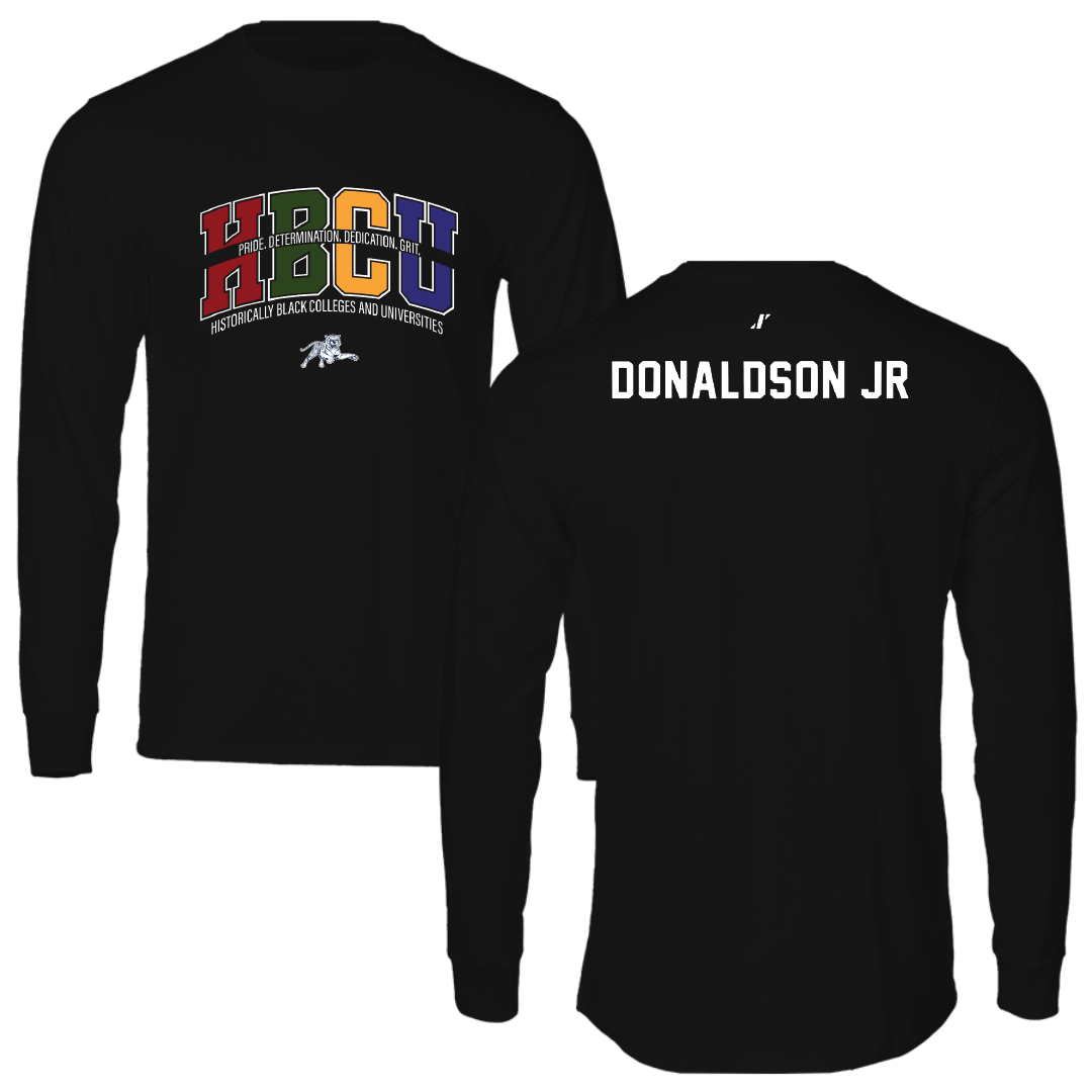 Jackson State University TF and XC Black HBCU Performance Long Sleeve - Ivan Donaldson Jr