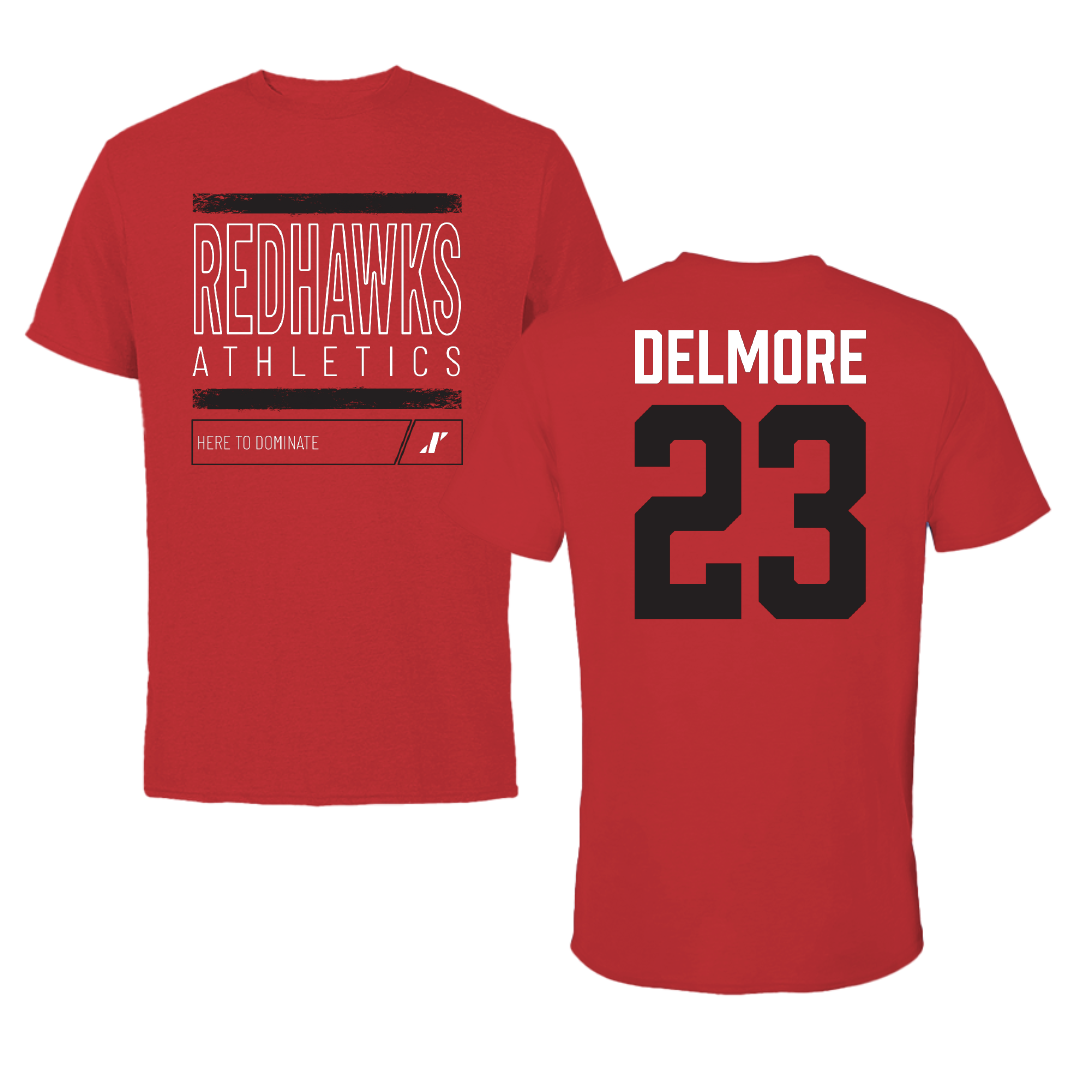 Southeast Missouri State University Football Red Dominate Tee - #23 DJ Delmore