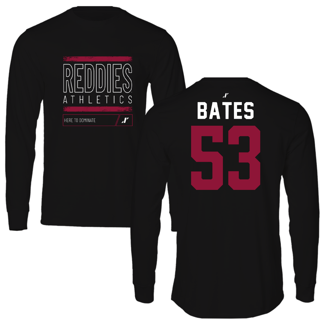 Henderson State University Baseball Black Dominate Performance Long Sleeve - #53 Christian Bates