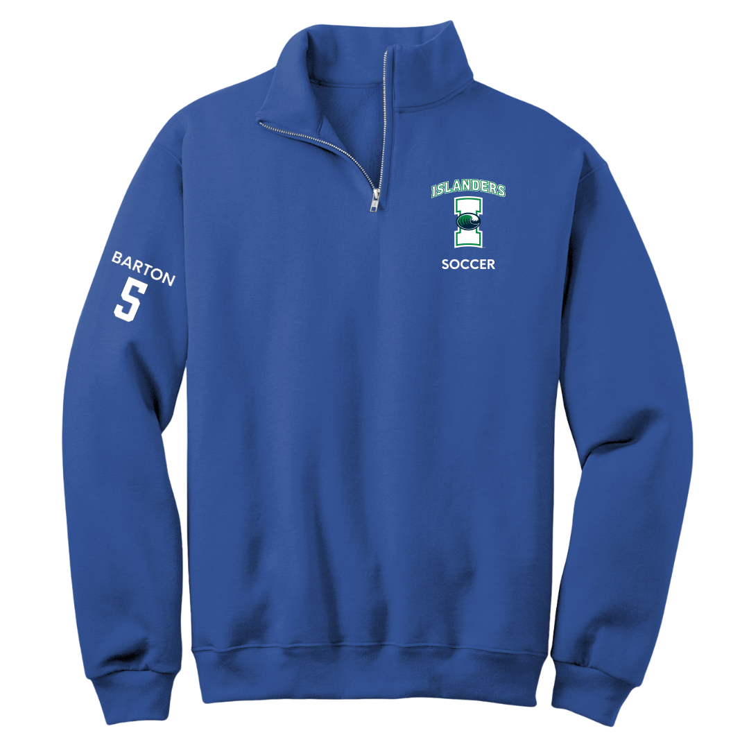 Texas A&M University-Corpus Christi Soccer (W) Blue Quarter-Zip - #5 Emmie Barton