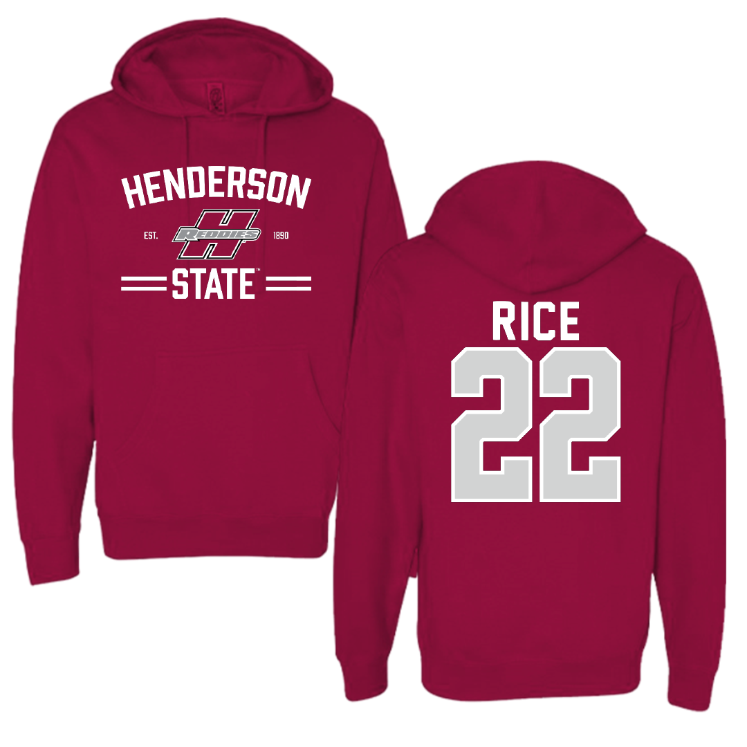 Henderson State University Baseball Cardinal General Hoodie - #22 Luke Rice