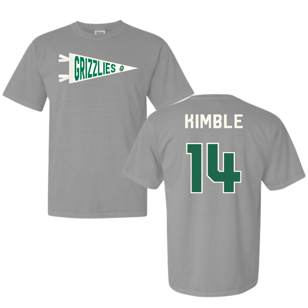 Adams State University Basketball Light Gray Pennant Comfort Colors Tee - #14 Cam Kimble
