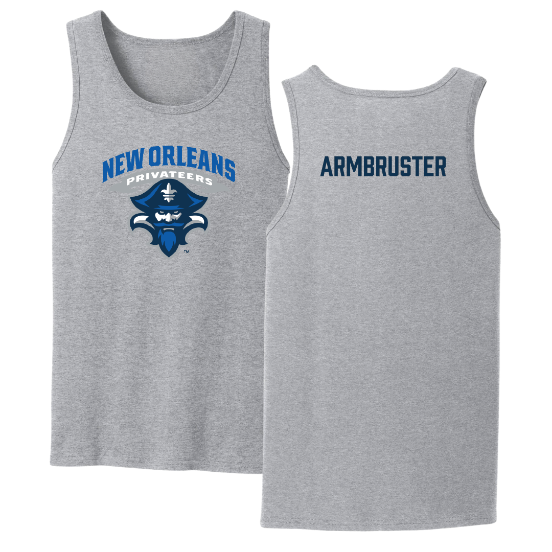 University of New Orleans Tennis Sport Gray Tank Top - Matthew Armbruster