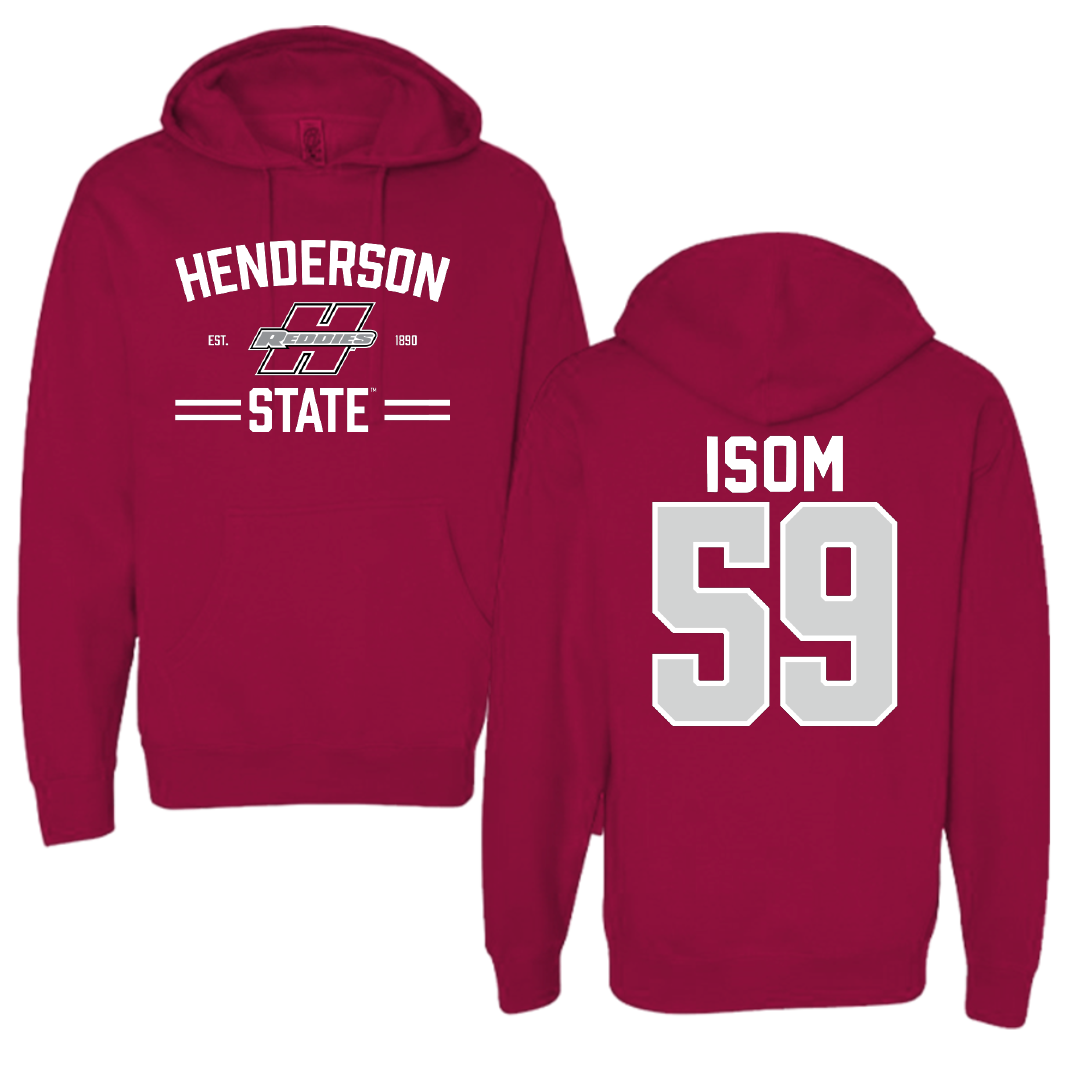Henderson State University Football Cardinal General Hoodie - #59 Alexander Isom