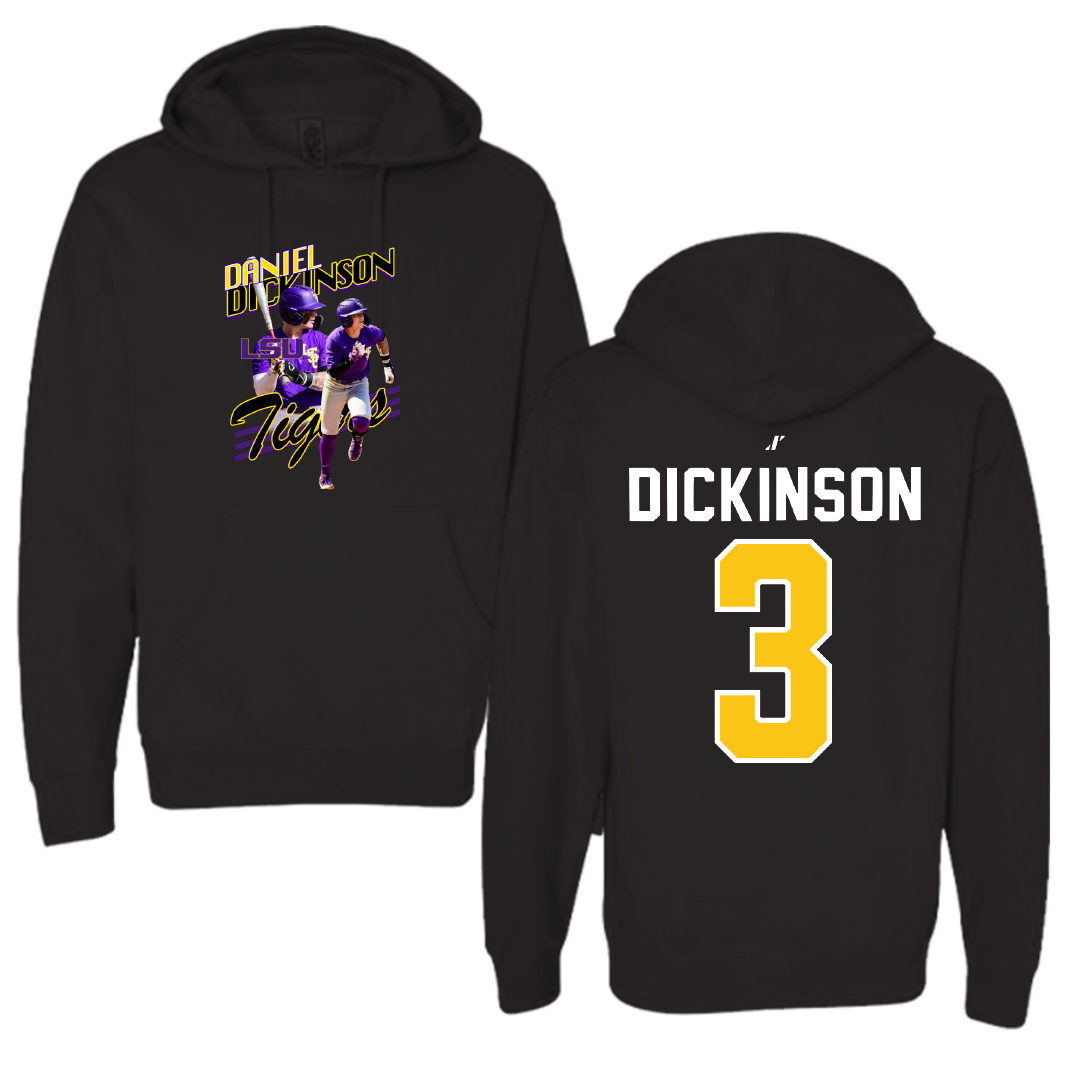 Louisiana State University Baseball Black Daniel Dickinson Hoodie - #3 Daniel Dickinson