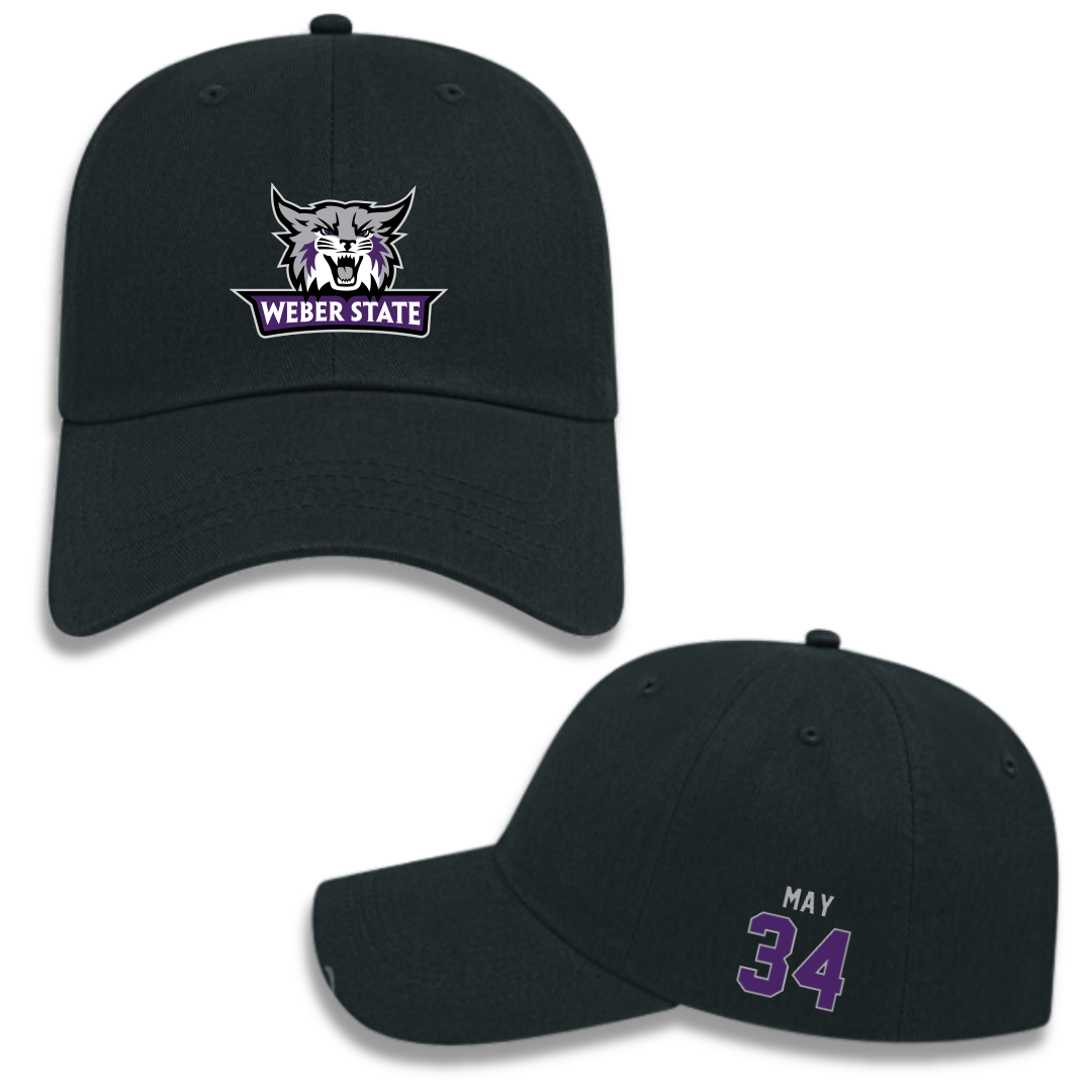 Weber State University Football Black Hat - #34 Colter May