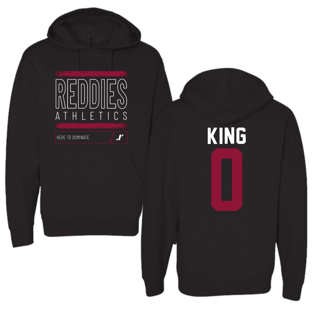 Henderson State University Basketball Black Dominate Hoodie - #0 Clarence King