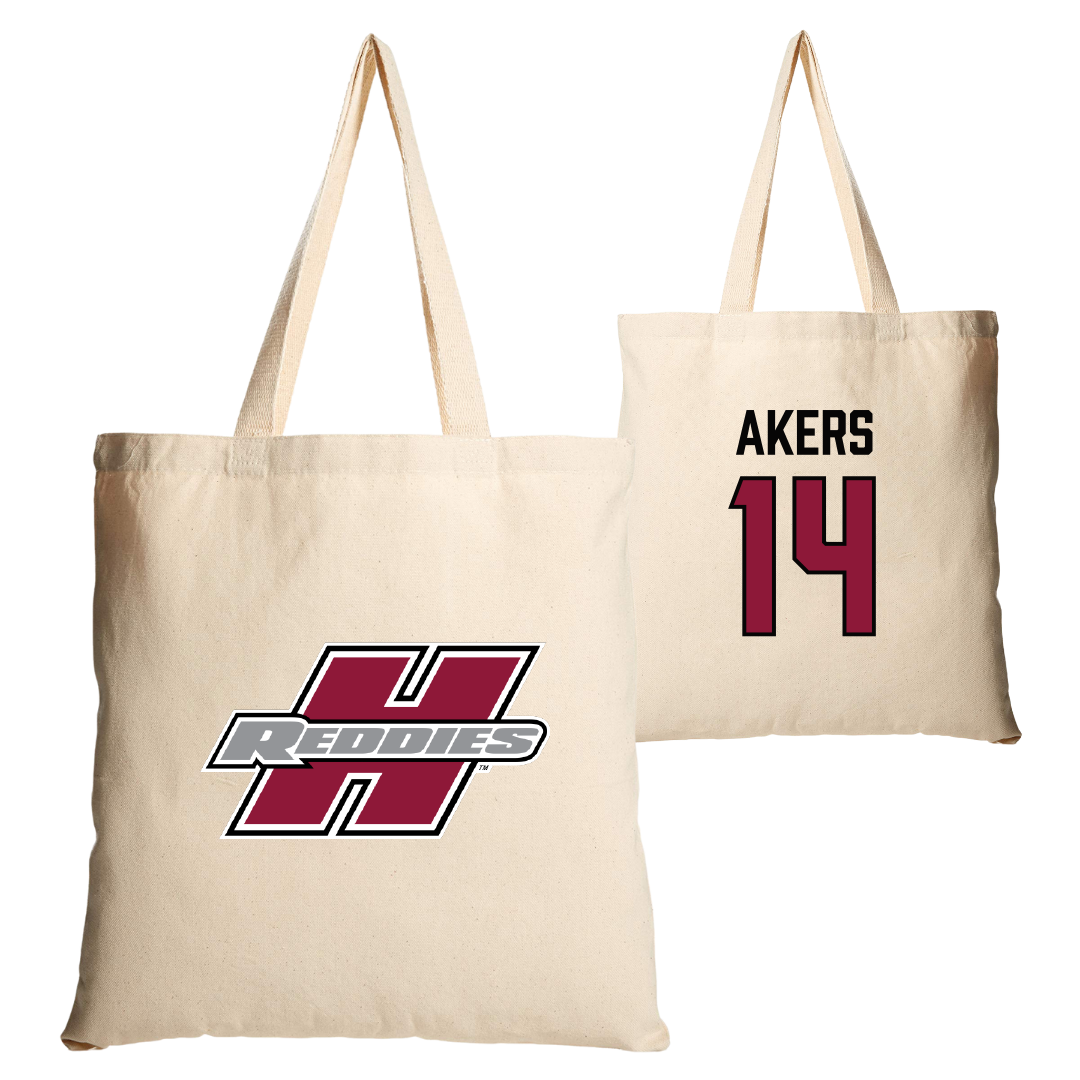 Henderson State University Softball Tan Canvas Tote Bag - #14 Hilary Akers
