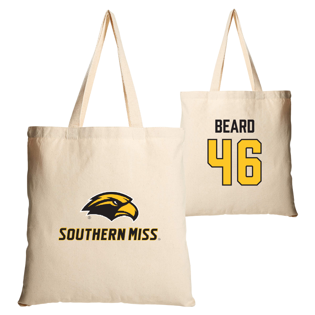 The University of Southern Mississippi Football Tan Canvas Tote Bag - #46 Luke Beard