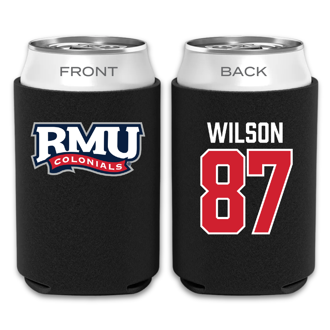 Robert Morris University Football Black Can Cooler - #87 Trevor Wilson