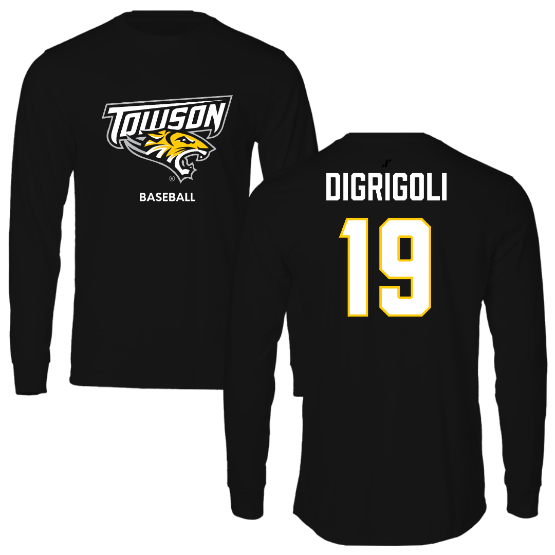 Towson University Baseball Black Long Sleeve - #19 Antonio Digrigoli