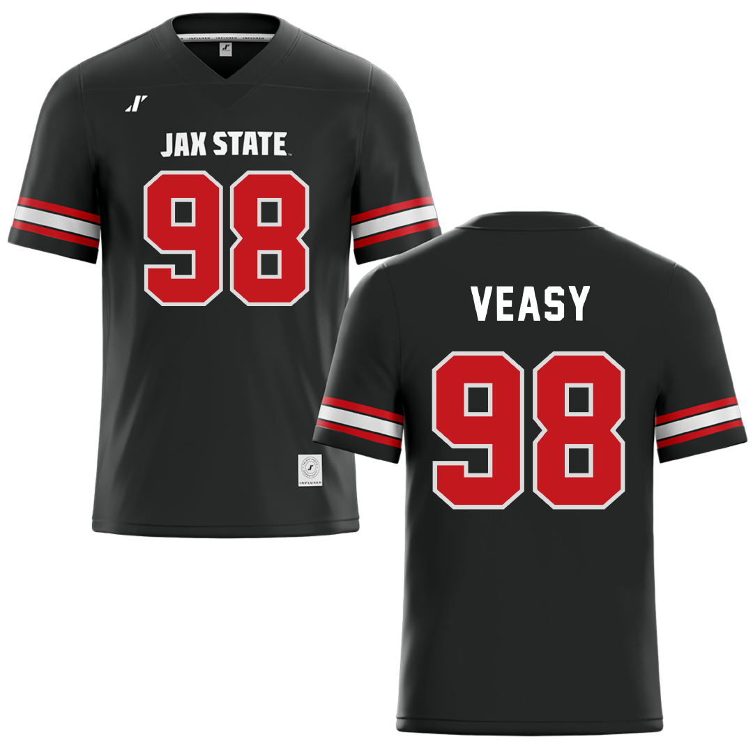 Jacksonville State University Black Football Jersey - #98 Jackson Veasy